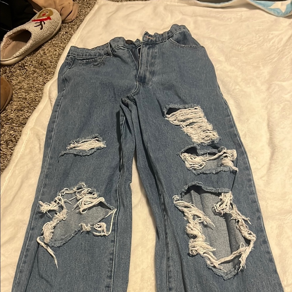 Distressed Blue Jeans for Women